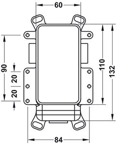 Bộ âm cho bộ trộn sen tắm / bồn tắm, Đồng, vỏ nhựa Hafele 485.60.990